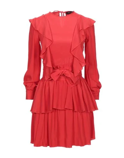 Shop Frankie Morello Woman Mini Dress Red Size 4 Acetate, Viscose