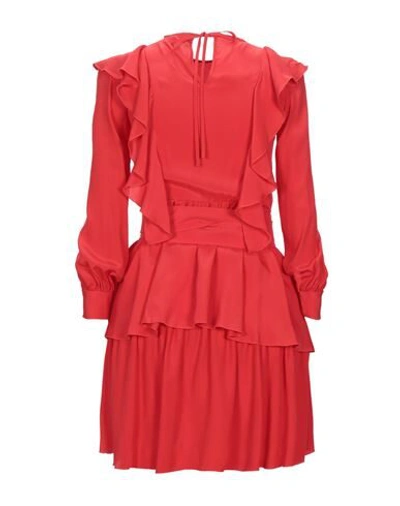 Shop Frankie Morello Woman Mini Dress Red Size 4 Acetate, Viscose