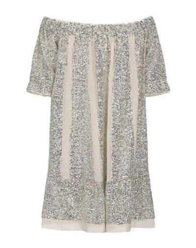 Shop Semicouture Woman Mini Dress Beige Size 6 Polyester