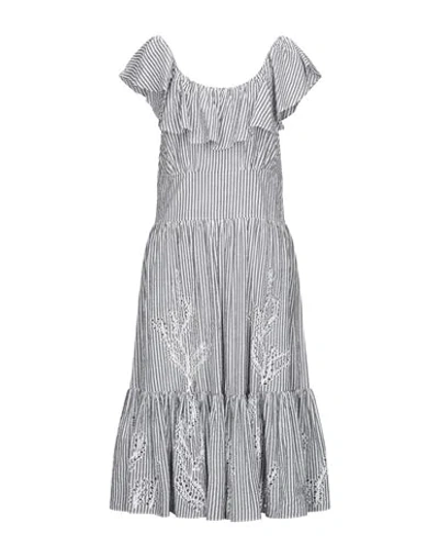 Shop Tory Burch Midi Dresses In Grey