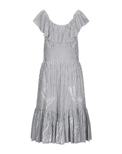 Shop Tory Burch Midi Dresses In Grey