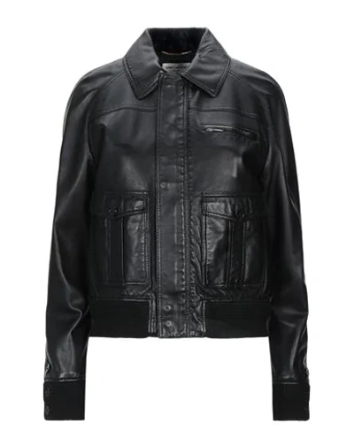 Shop Saint Laurent Jackets In Black