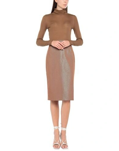 Shop Max Mara Midi Skirts In Brown