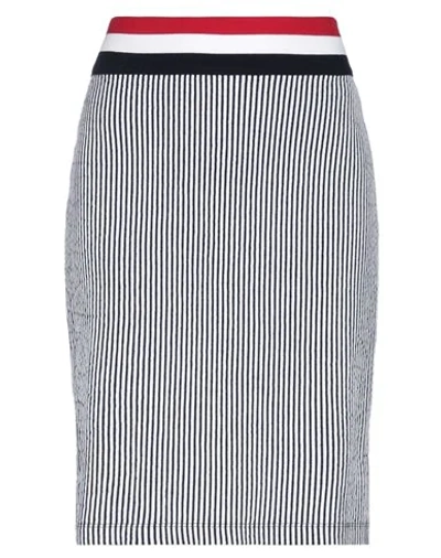 Shop Thom Browne Woman Midi Skirt White Size 4 Cotton, Elastane