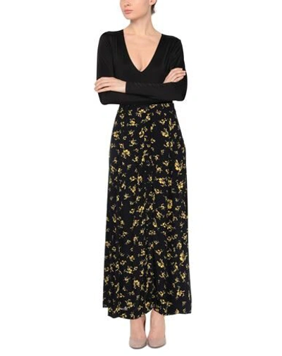 Shop Ganni Woman Long Skirt Black Size 0 Viscose