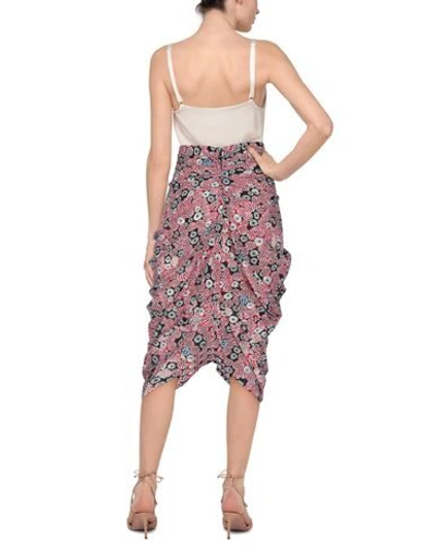 Shop Isabel Marant Woman Midi Skirt Pink Size 6 Silk, Elastane