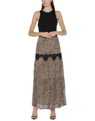 Shop Pink Memories Maxi Skirts In Sand