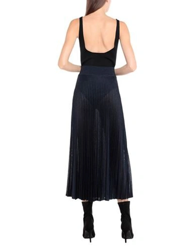 Shop Marco De Vincenzo Midi Skirts In Dark Blue