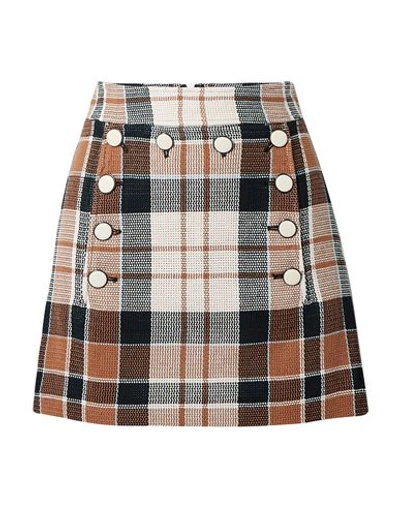 Shop Veronica Beard Mini Skirts In Brown