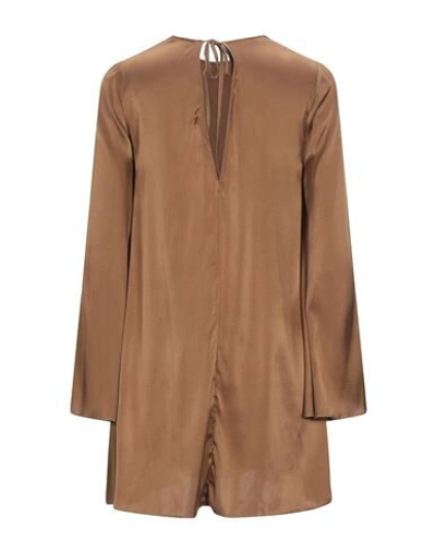 Shop Jucca Woman Top Brown Size 8 Silk, Elastane