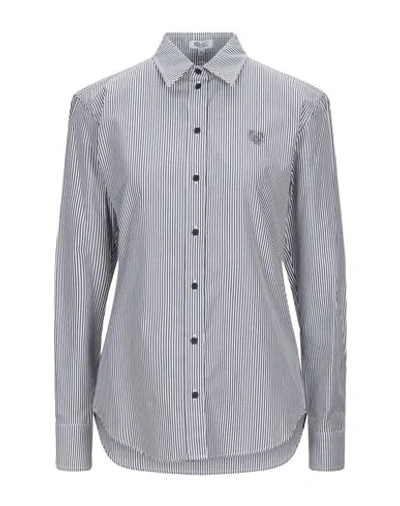 Shop Kenzo Shirts In Steel Grey