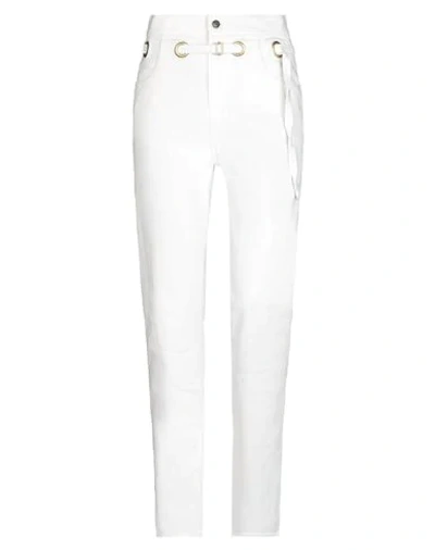 Shop Philosophy Di Lorenzo Serafini Woman Jeans White Size 8 Cotton, Elastane