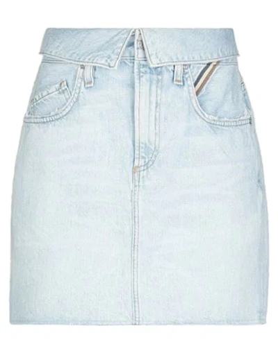 Shop Jean Atelier Woman Denim Skirt Blue Size 27 Cotton