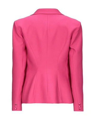 Shop Hebe Studio Woman Blazer Fuchsia Size 8 Polyester In Pink