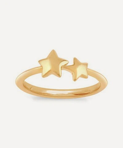 Shop Dinny Hall Gold Plated Vermeil Silver Bijou Double Star Pinky Ring