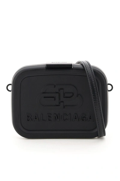 Shop Balenciaga Micro Clutch Logo Lunch Box In Black