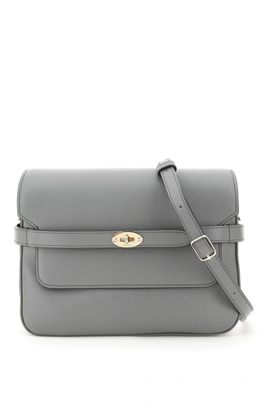 Shop Mulberry Belted Bayswater Accordion Bag In Charcoal