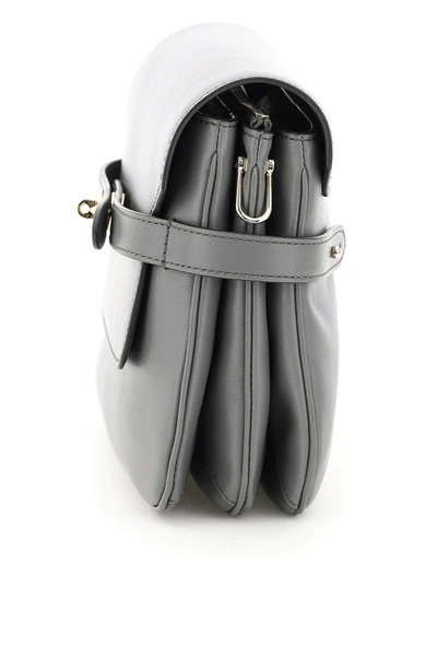Shop Mulberry Belted Bayswater Accordion Bag In Charcoal