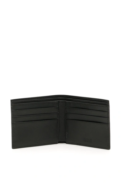 Shop Versace Medusa Bi-fold Wallet In Nero Oro Caldo