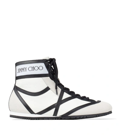 Shop Jimmy Choo Kato Leather High-top Sneakers
