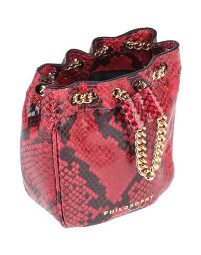 Shop Philosophy Di Lorenzo Serafini Woman Handbag Red Size - Soft Leather