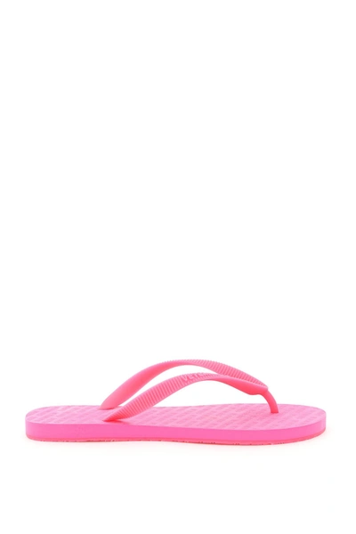 Shop Vetements Rubber Flip Flops Logo In Pink