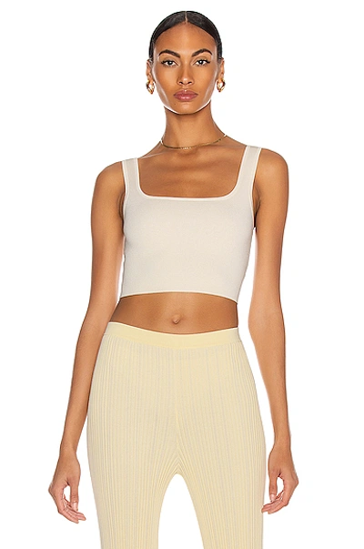 Matteau The Nineties Crinkled Bikini Top In Ecru