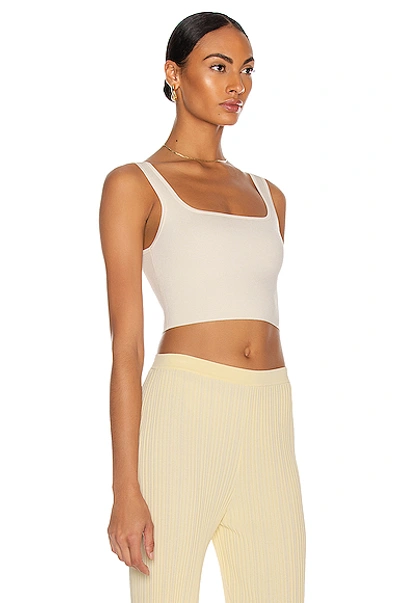 Matteau The Nineties Crinkled Bikini Top In Ecru