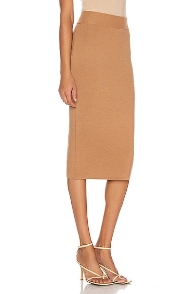 Shop Victor Glemaud Colorblock Skirt In Solid Camel
