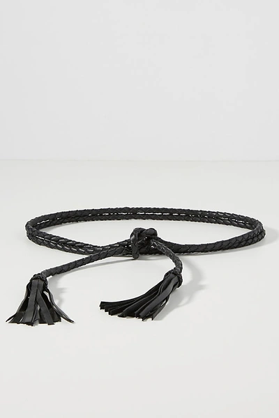 Shop Ada Soga Braided Wrap Belt In Grey