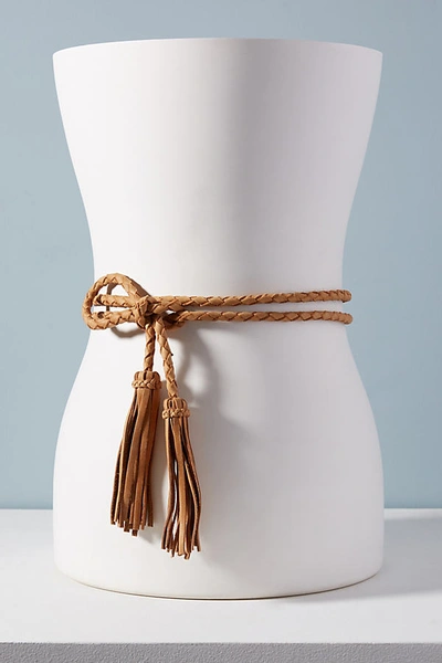 Shop Ada Soga Braided Wrap Belt In Brown