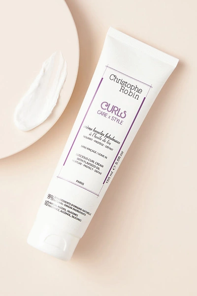 Shop Christophe Robin Luscious Curl Cream With Flaxseed Oil In White