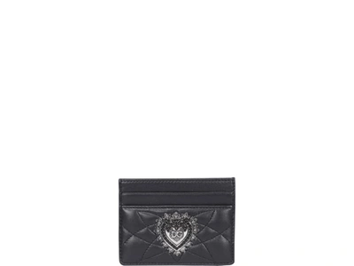 Shop Dolce & Gabbana Devotion Cards Holder In Black