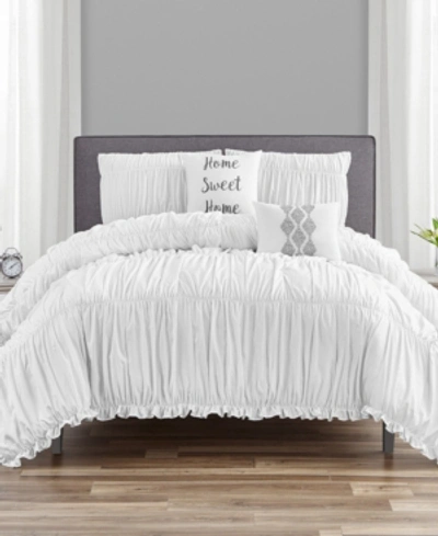 Shop Sanders Melissa Queen Comforter Set, 5 Piece Bedding In White