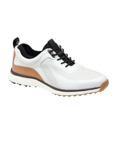 Shop Johnston & Murphy Men's Luxe Hybrid Golf Lace-up Sneakers In White