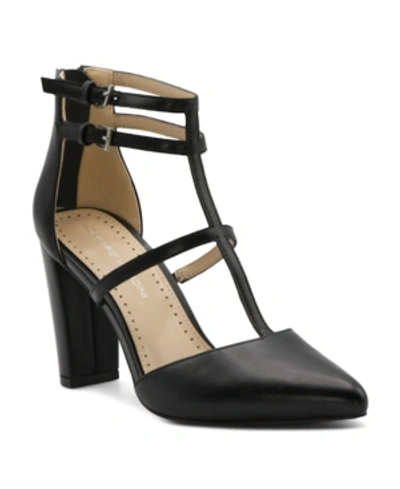Shop Adrienne Vittadini Nocera Women's T-strap Pumps Women's Shoes In Black