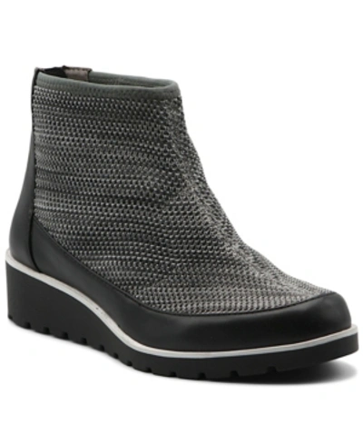 Shop Adrienne Vittadini Trooper Women's Stretch Booties Women's Shoes In Black/gray