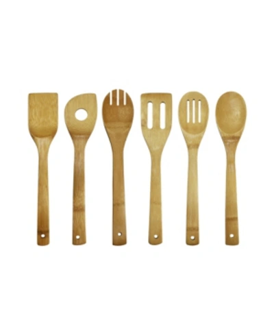 Oceanstar 7-piece Bamboo Cooking Utensil Set In Natural