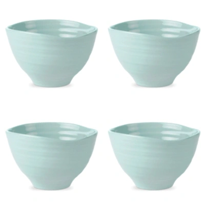 Portmeirion Sophie Conran Celadon Small Footed Bowl Set Of 4 In Celadon