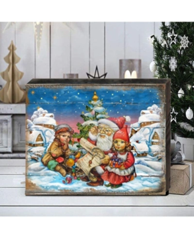 Shop Designocracy Vintage-like Christmas Party By G. Debrekht Handcrafted Wall And Home Decor In Multi