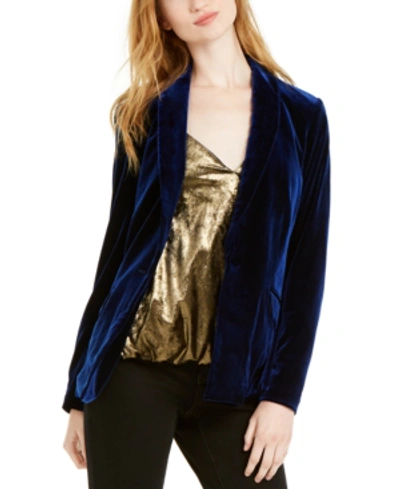 Shop Inc International Concepts Petite Velvet Blazer, Created For Macy's In Royal Velvet
