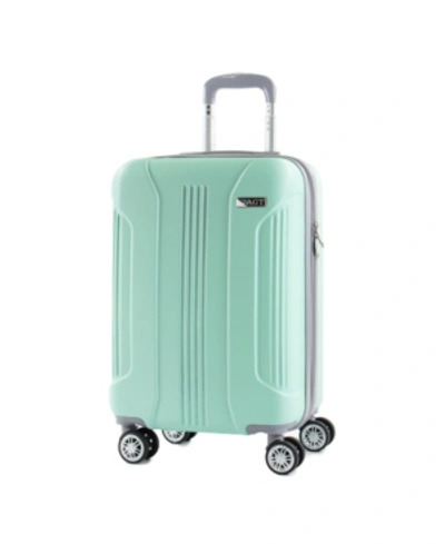 Shop American Green Travel Denali S 20 In. Carry-on Anti-theft Expandable Spinner Suitcase In Mint