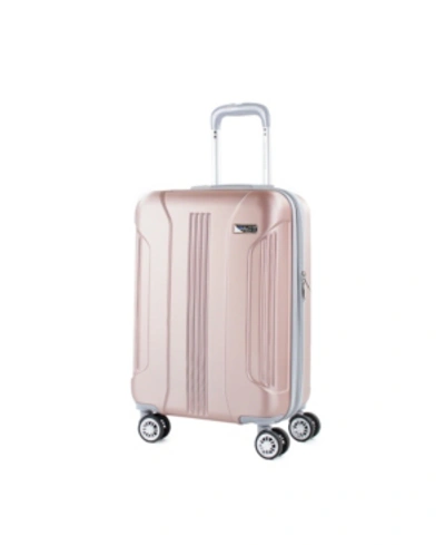 Shop American Green Travel Denali S 20 In. Carry-on Anti-theft Expandable Spinner Suitcase In Rose Gold