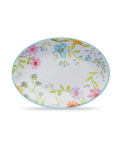 Shop Euro Ceramica Charlotte Oval Platter In Multicolor
