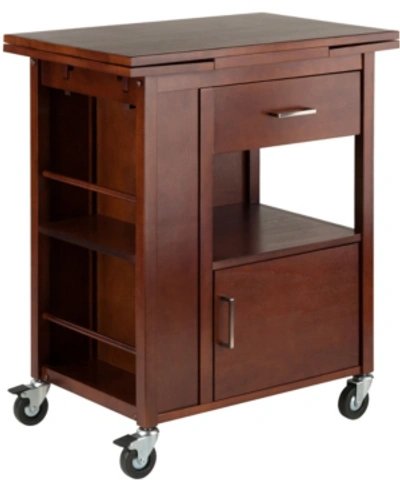 Shop Winsome Gregory Kitchen Cart In Brown