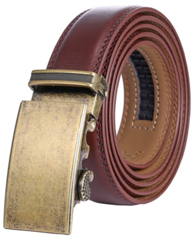 Shop Mio Marino Men's Designer Ratchet Belts In Dark Brown