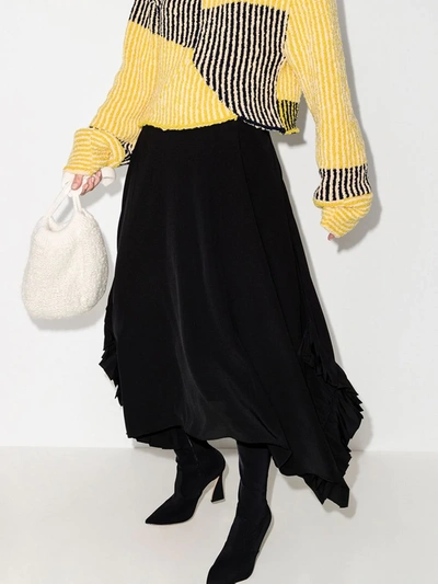 Shop Stella Mccartney Ashlyn Asymmetric Silk Skirt In Black