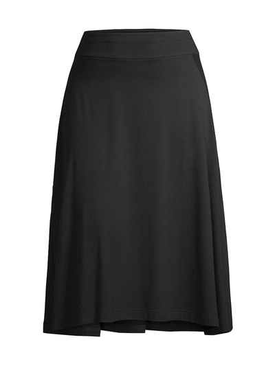 Shop Joan Vass, Plus Size Modern-fit Midi A-line Skirt In Black