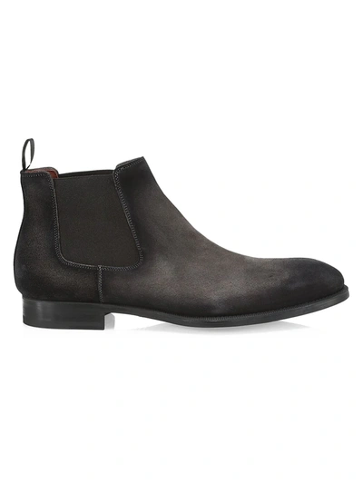 Shop Saks Fifth Avenue Men's Collection Suede Chelsea Boots In Grey