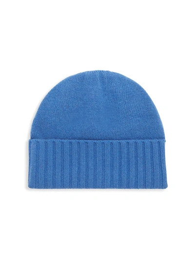 Shop Saks Fifth Avenue Women's Cashmere Knit Hat In Winter Blue